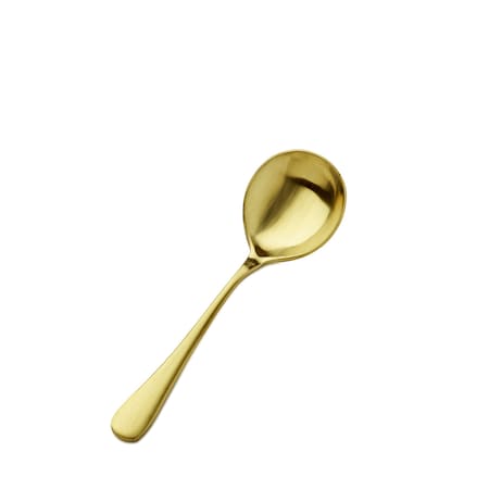 Bon Chef Como, Soup/Dessert Spoon, Satin Finish, 18/10, 8" - Gold Matte , set of 12 S4103GM